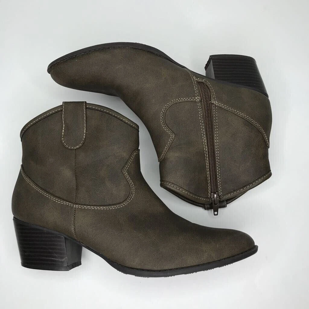 Unlisted Kenneth Cole Womens Its A Hit Ankle Booties Brown Block