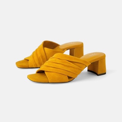 mustard mules heels