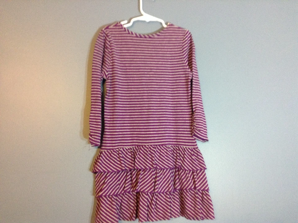 Vestido Circo Bebé Niñas Talla Mediana Púrpura Gris Volantes en el Dobladillo Brilla 16 Foto 4 de 4