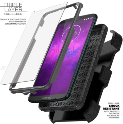 Motorola Moto Z3 G6 E5 Play Plus Supra Cruise Clip Holster Case SCREEN  PROTECTOR