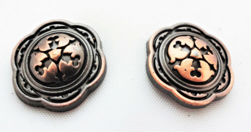 Cobre Zinc Jeremiah Vatios Conchos Borde de Moneda Tornillo Espalda Caballo Tack Nuevo Par de Tamaños - Imagen 4 de 6