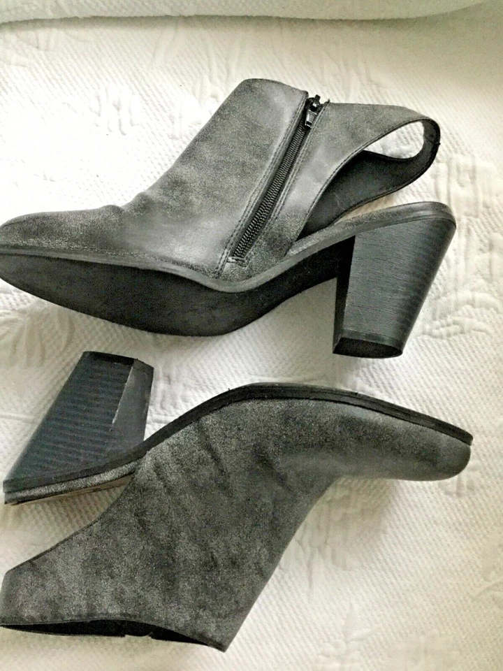 Botín GUESS 11M GABRYEL Gris Puntera Almendra Tacón con Cremallera Lateral Tacones Foto 3 de 4