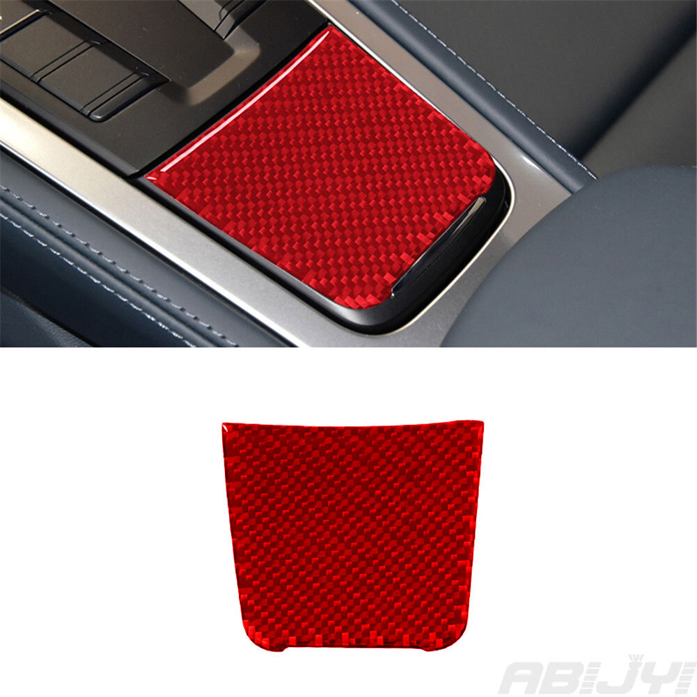 For Porsche 718 Boxster Cayman Red Carbon Fiber Cigarette Lighter Cover  Trim