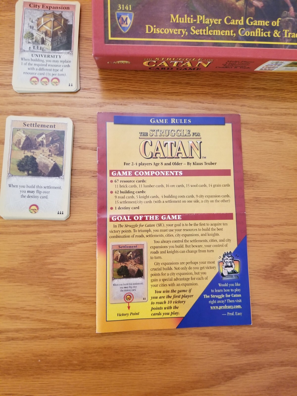 The Struggle for Catan Card Game by Mayfair Games Klaus Teuber 3141 for  sale online | eBay