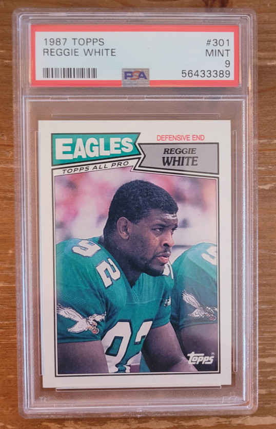 1987 Topps #301 Reggie White PSA 9 Philadelphia Eagles (A)