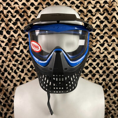 #ad NEW Jt ProFlex Thermal Paintball Mask Black Blue w Clear Lens $98.95