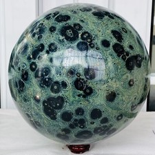 Natural Eye Green Kambaba Jasper Stromatolite Crystal Sphere Ball 11680G