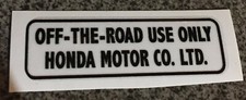 Honda MR250, MR125, MR50   Warning Decal,   Clear Headlight decal