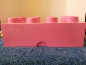 pink lego storage brick