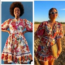 Large Farm Rio Spring Bananas Minidress