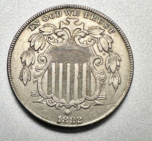 1882 SHIELD NICKEL AU+ HIGHER GRADE TYPE COIN #8331