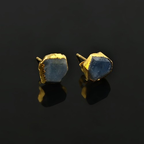 Natural Gemstone Rough Crystal Stud Earrings Fashion Women Jewelry Gift for her - Picture 57 of 61