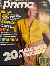 ANCIEN LIVRE REVUE MAGAZINE PRIMA MODE AVEC SUPER PATRON N° 79 04/89 TRICOT