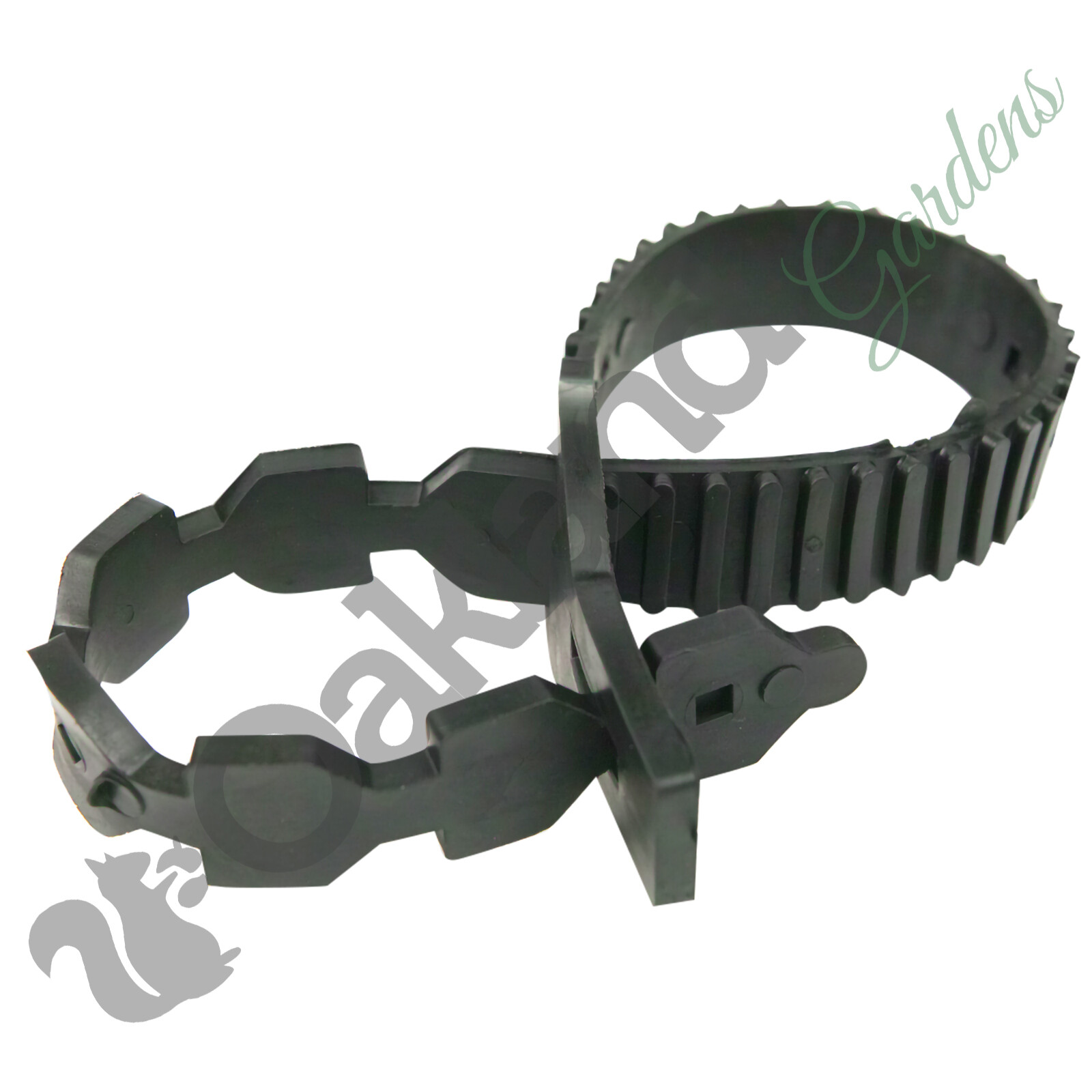 Cravatte Per Alberi In Gomma Nera Da 1.0 Pollici In PVC Nero - Foto 9