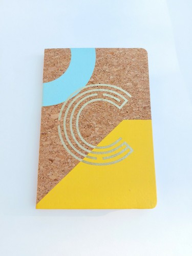 Modern Expressions Cork Journal, Diary, Notebook, Letter C, 5"x8", 96 pages - Picture 2 of 4