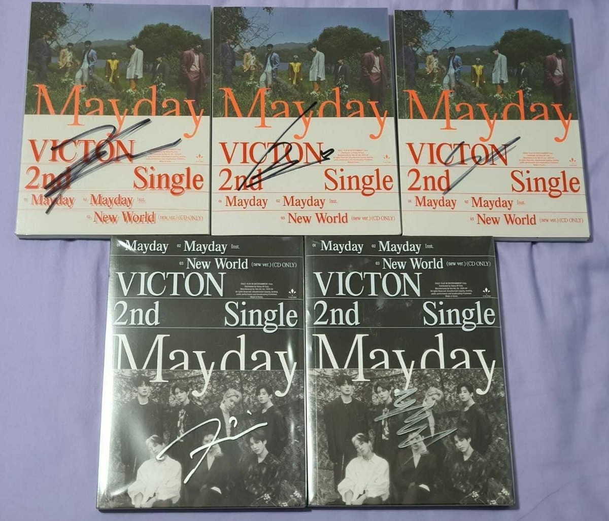 victon サイン VICTON [Mayday] Album (Slight Defects) SIGNED [CD+Postcard+Standee