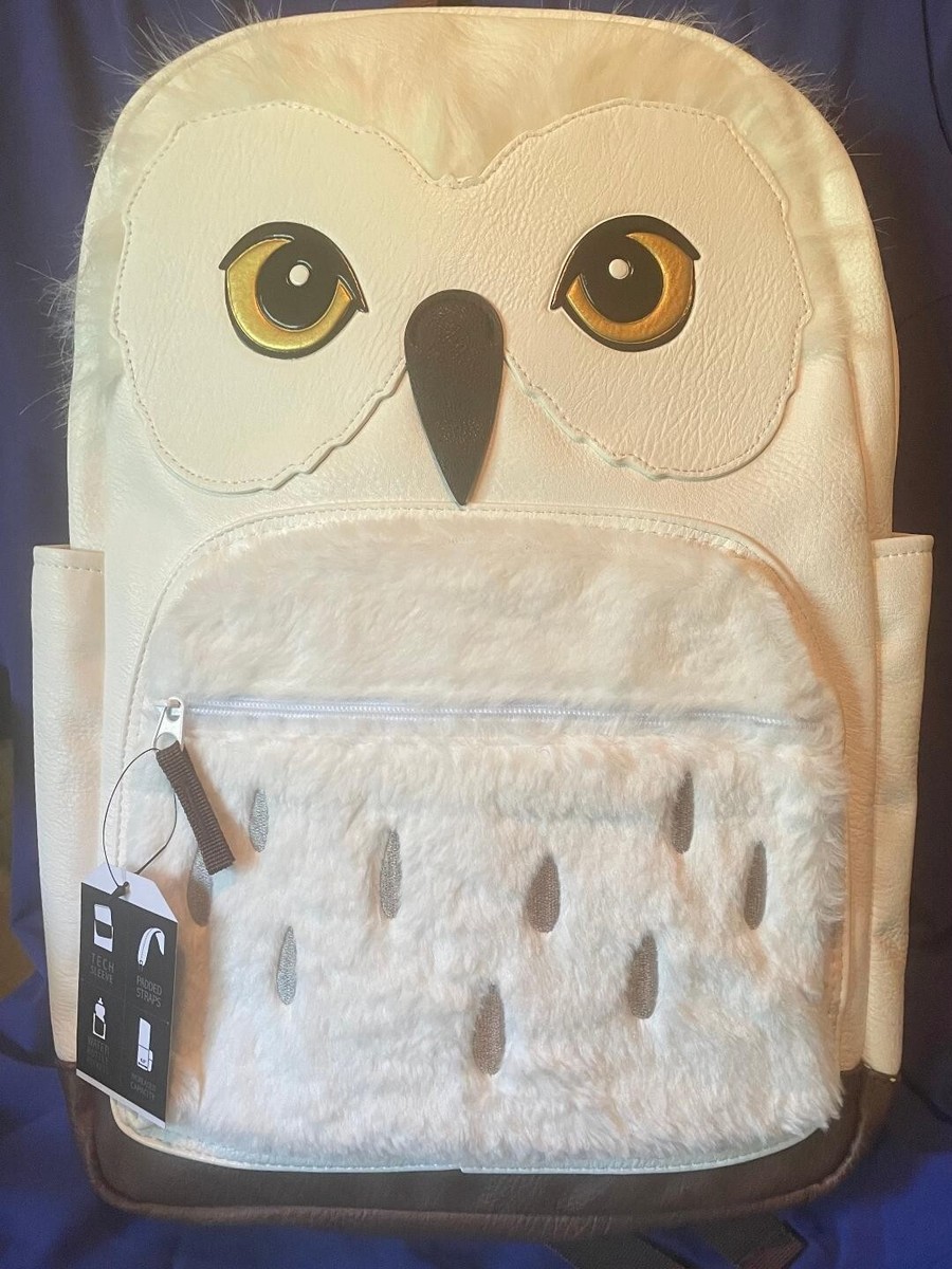 HARRY POTTER HEDWIG THE OWL FAUX FUR AND LEATHER BACKPACK 