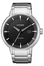 Citizen Sapphire Crystal Eco-Drive Black Dial Bracelet Watch BM7370-89E
