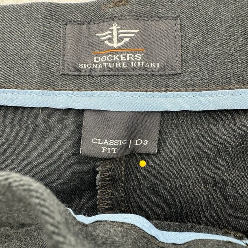 Dockers D3 Pants Signature Khaki Mens 42x30 Classic Cotton Stretch Work NWT - 第 3/7 張圖片