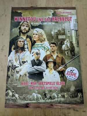 Unikat. Orginales Autogramm. Heft. Winnetou. Elspe. 2024. Jean- Marc Birkholz.