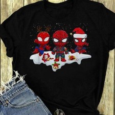 Beautiful Spider-Man Santa On Snow Merry Christmas Tshirt Women