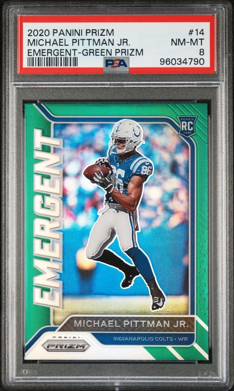 Michael Pittman Jr. Panini Prizm Emergent #14 Green