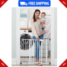 Regalo Easy Step 38.5" Baby Gate – Walk Thru w 6" Extension & Pressure Mount Kit