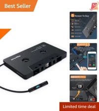 Bluetooth Cassette Adapter 5.0 Wireless Receiver Easy Control for Vintage Cars