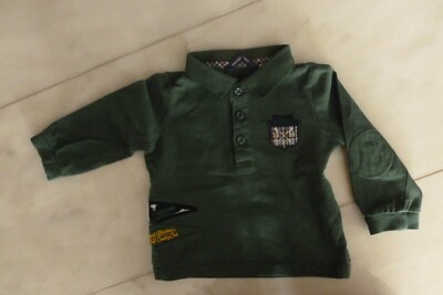 Original Marines Baby Jungen Poloshirt, Baumwolle, grün, langärmlig, 12 M., Top