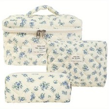 3pcs Makeup Bag Cosmetic Bag for Women Girls, Coquette Aesthetic Toiletry Bag