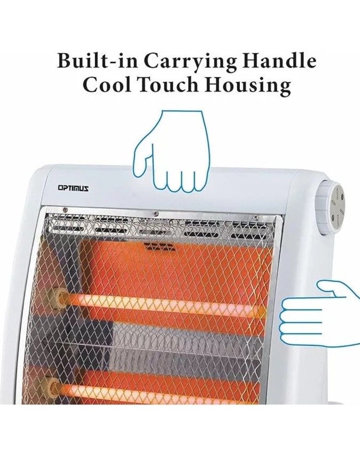 Optimus Infrared Radiant Quartz Heater White eBay