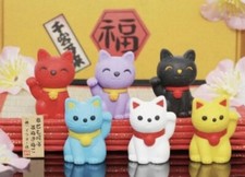 Iwako Unique Puzzle Eraser Lucky cat Set of 60 NEW 2024 Japan gift 6 colors