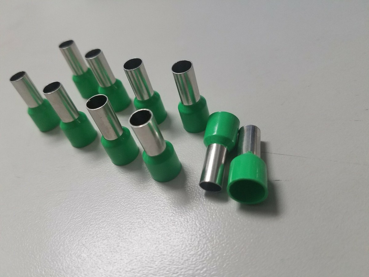 10-Pack 6 Gauge Wire Ferrules - Tin-Copper Terminals For Amplifier & Power Wiring