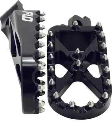 Flo Adventure Snow Footpegs Driver Foot Pegs Pair Black Husqvarna FC250 16-22