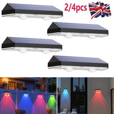 2-10x LED Solar Powered Door Fence Wall Lights RGB Garden Patio Decorative Lamp