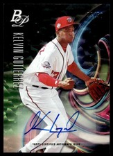 2018 Bowman Platinum Top Prospects Autographs Ice Kelvin Gutierrez Auto /50