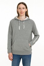 Sundry Gray Contrast Sleeve Pullover Sweatshirt size 3; Large