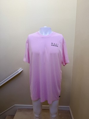 Maui and Sons Pink Double-Sided Graphic Logo Cotton Blend Knit T-Shirt Men's XL