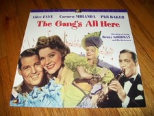 THE GANG'S ALL HERE Laserdisc LD EXCELLENT CONDITION RARE W/TRAILER IN COLOR!