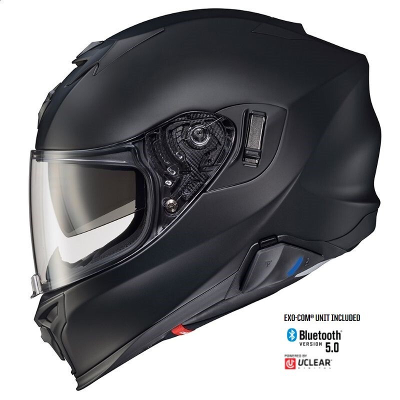 scorpion bluetooth helmet kit Scorpion EXO-T520 EXO-COM Helmet - Matte Black