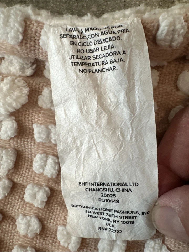 Manta UGG Poka Dot Tachonada/Tamaño Tiro (57’x48) Rosa/Blanco Cómoda Doble Cara Foto 4 de 4