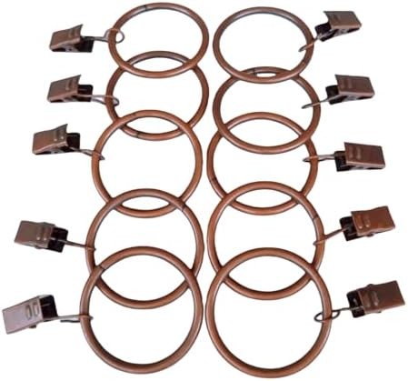 Metal Curtain Rings with Clips 1.5 Inch