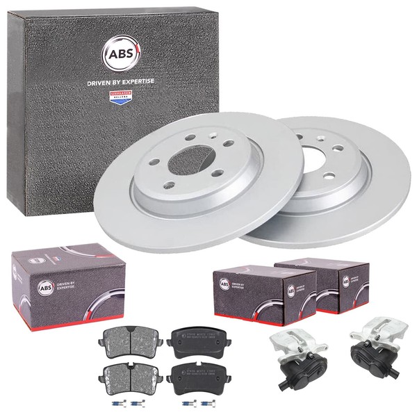 ABS Bremsscheiben + BelÄGe + SÄTtel Hinten Passend FüR Audi A4 B8 8K + A5 8T 8F-image