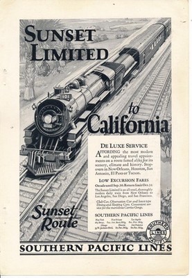 Zeitschriftenanzeige - 1926 - Southern Pacific Lines - Sunset Limited (#2)