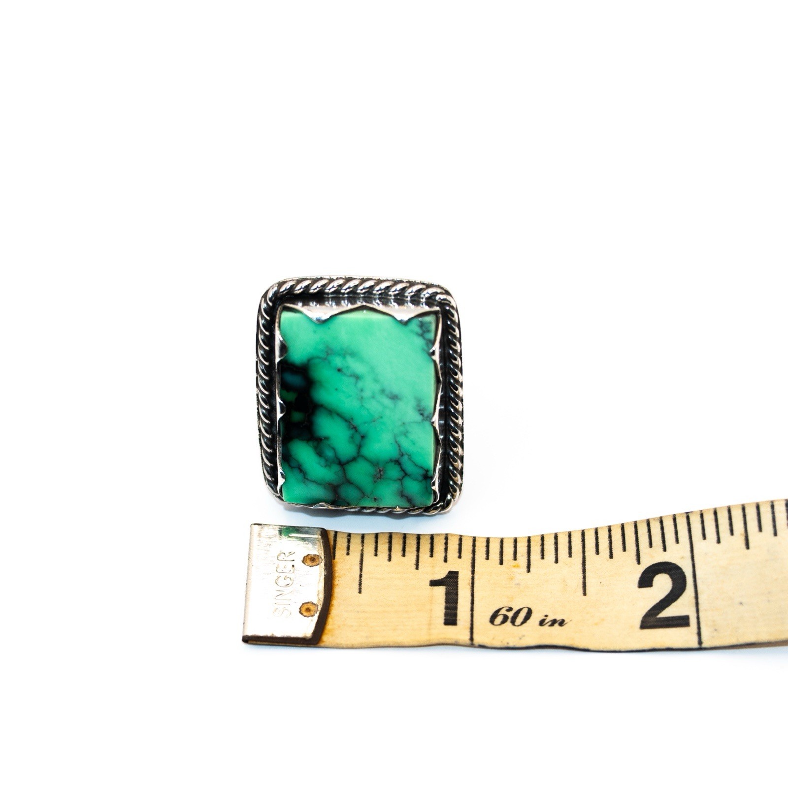 Emerald Rose Size 6 Statement Ring Signed Handcra… - image 20