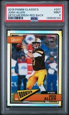 2018 Panini Classics Optichrome Premium Josh Allen #207 Red Back /175 - PSA 9