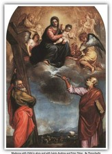 Madonna with Child in glory and with Saints Andrew and Peter Titian