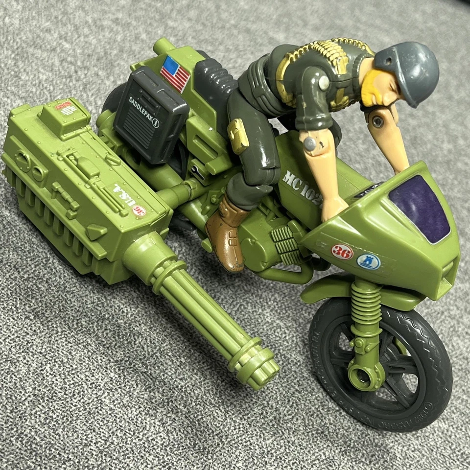 Motocicleta Hasbro GI Joe RAM de colección 1982 con soporte y brazo recto Rock n Roll Foto 3 de 4