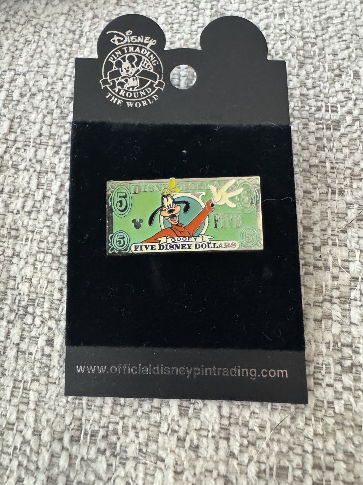 WDW Goofy - Disney Dollars - Five - Hidden Mickey 2006 - 2007 Disney Pin 51143