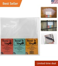 100 Clear Plastic Protective LP Outer Sleeves 3 Mil. Vinyl Record Sleeves Alb...